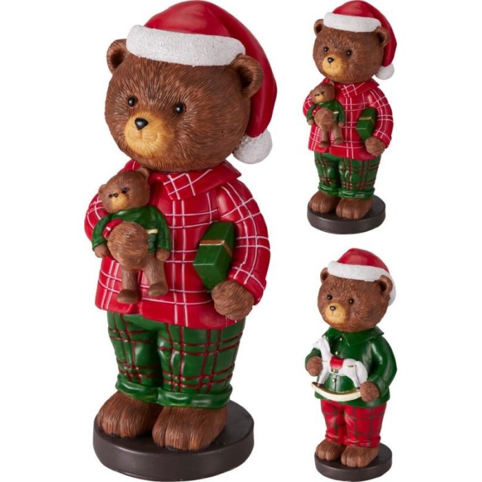 ORSO IN PIEDI CON PUPAZZO H.36 2 ASSORTITI